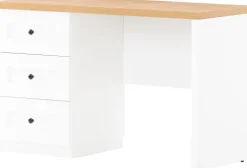Biurko Toskania (biały/dąb Soma ciemny)