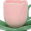 Filiżanka+spodek Tulip 170 (różowy/zielony)