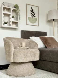 Fotel obrotowy Lizbona 29 (boucle cappuccino)