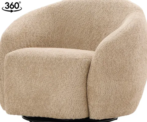 Fotel obrotowy Purro 33 (boucle cappuccino)