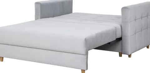 Fotel 2-osobowy rozkładany Paris (plusz srebrzysty)