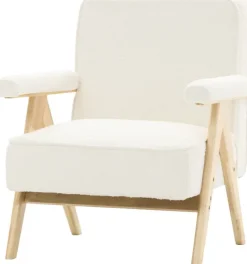 Fotel Vintage 25 (boucle kremowy)