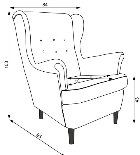 Fotel Werina (boucle kremowy)