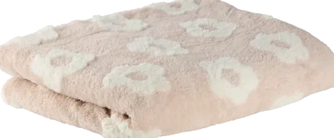Koc żakardowy Daisy 63 (różowy/biały)