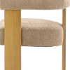 Krzesło drewniane Velu 43 (boucle cappuccino/jasne drewno)