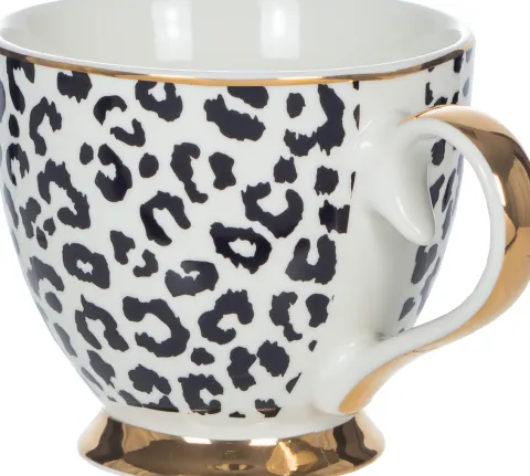 Kubek ceramiczny Cindy (biały - pantera)