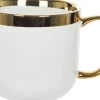 Kubek ceramiczny Cindy 83 (biały ze złotym paskiem)