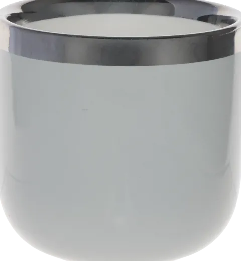 Kubek ceramiczny Cindy 83 (szary ze srebrnym paskiem)