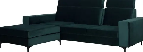 Narożnik Sydney (plusz zieleń) lewy