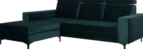 Narożnik Sydney (plusz zieleń) lewy