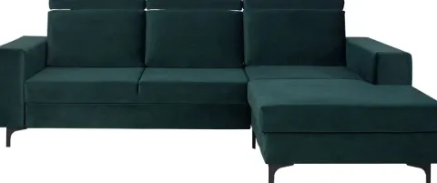 Narożnik Sydney (plusz zieleń) prawy