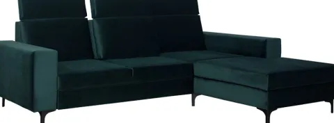 Narożnik Sydney (plusz zieleń) prawy