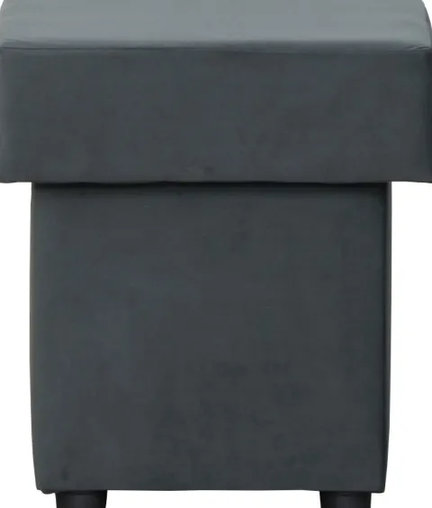 Puf otwierany (plusz grafit)
