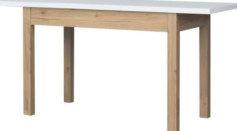 Rozkładany stół kuchenny 116 cm (biały/dąb Soma ciemny)