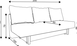 Sofa Afrodyta 2 (plusz srebrzysty)