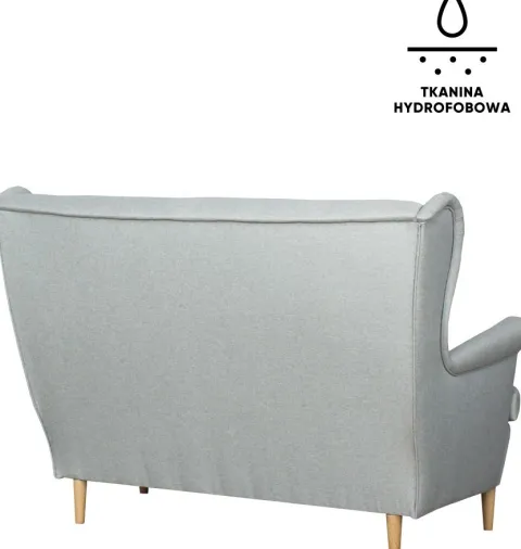 Sofa 2-osobowa Werina (elegantis jasny szary)