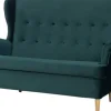 Sofa 2-osobowa Werina (plusz zieleń)