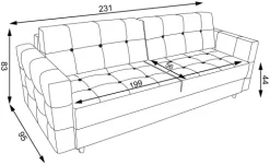 Sofa Paris (plusz zieleń)