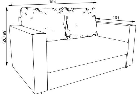 Sofa rozkładana Milano (diamentowy grafit)