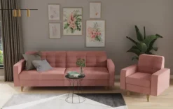 Sofa Sewilla (plusz brudny róż)