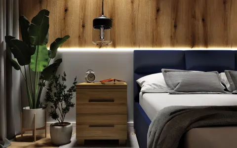 Stolik nocny Panama (dąb Soma ciemny)