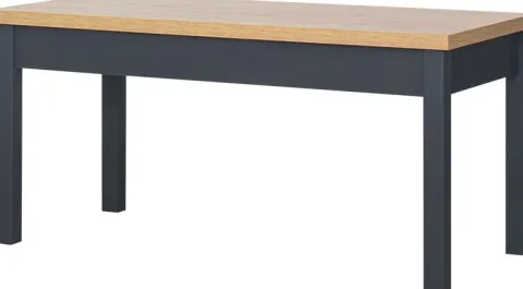 Stolik prostokątny pełny 100 cm (dąb Soma ciemny/grafit)
