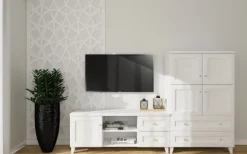 Stolik RTV 138 cm Majorka (biały)