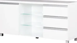 Stolik RTV LED Aga (biały połysk)