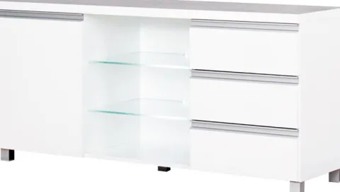 Stolik RTV LED Aga (biały połysk)