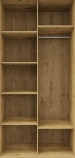 Szafa przesuwna lustra 100cm (dąb soma ciemny)