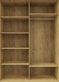 Szafa przesuwna lustra 150cm (dąb soma ciemny)