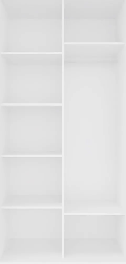 Szafa przesuwna 3xlustra 100cm (biały)