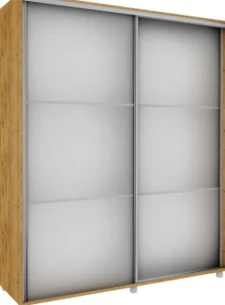 Szafa przesuwna 3xlustra 180cm (dąb Soma ciemny)