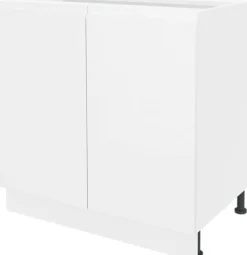 Szafka 80 dolna Kampara (Biały lakier/Biały)