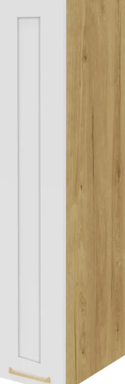 Szafka 20 górna lewa Laurencja (biały lakier mat/dąb Soma ciemny) 100cm