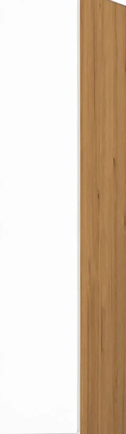 Szafka 20 górna z frontem lewa Kampara (Biały lakier/dąb Soma ciemny) 100cm