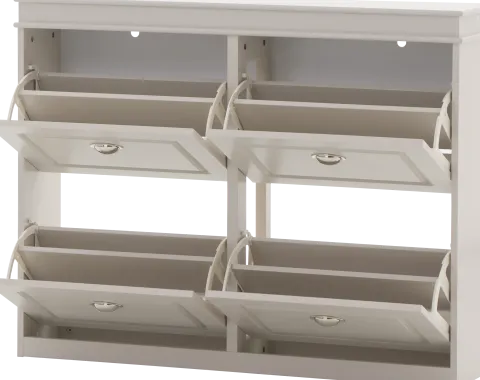 Szafka na buty Alessa 2 (kaszmir/biały)