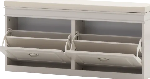 Szafka na buty z siedziskiem Alessa 1 (kaszmir/biały)