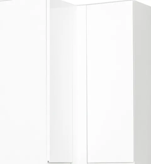 Szafka narożna górna (litera L) Kampara (Biały lakier/Biały) 100cm