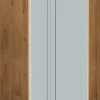 Szafka narożna górna (litera L) Monia 100cm (szary/dąb Soma ciemny)
