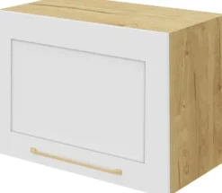 Szafka 60x43 nad okap Laurencja (biały lakier mat/dąb Soma ciemny)