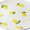 Talerz deserowy Lemoni 164 (biały w cytryny)