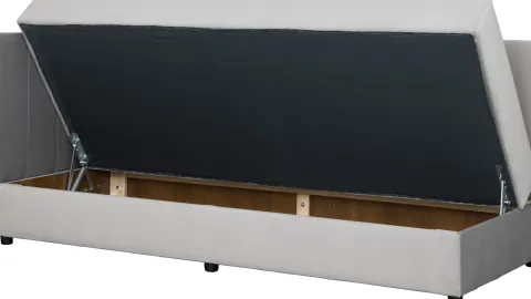 Tapczan Manilla lewy (plusz srebrzysty)