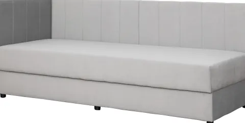 Tapczan Manilla lewy (plusz srebrzysty)