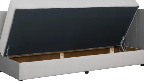 Tapczan Manilla prawy (plusz srebrzysty)