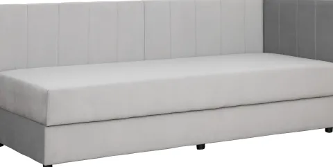 Tapczan Manilla prawy (plusz srebrzysty)