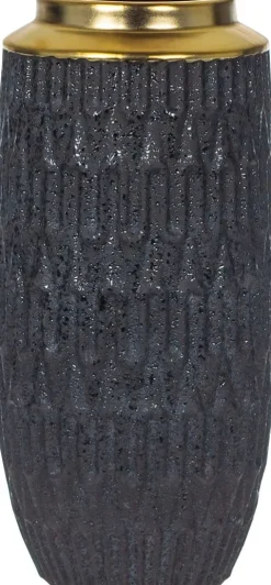 Wazon ceramiczny Konti 27 (czarny/złoty)