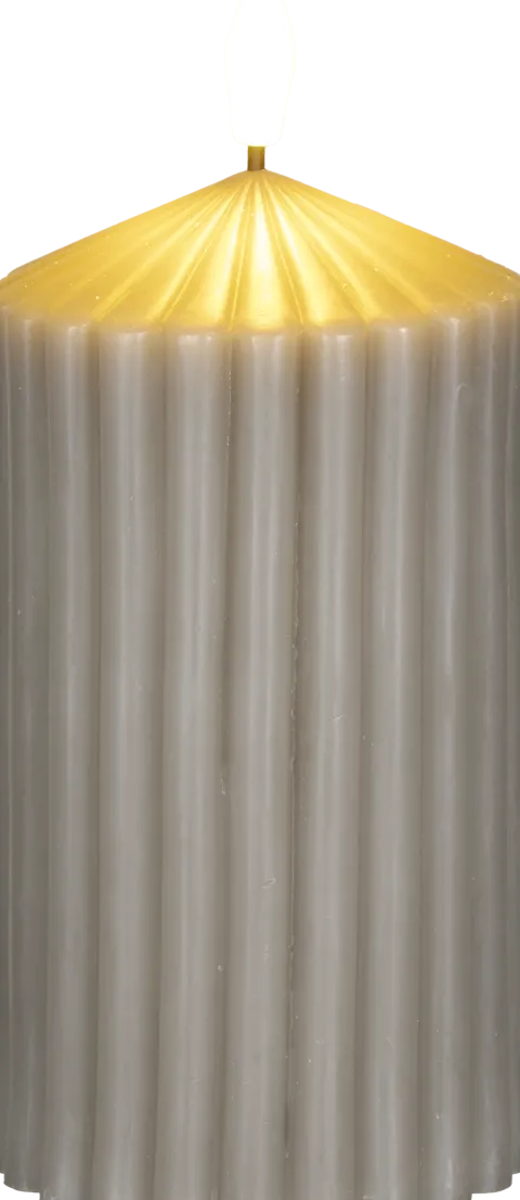 Świeca woskowa LED duża Cozy Light 52 (szara)
