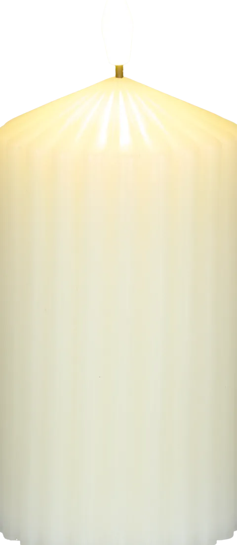 Świeca woskowa LED duża Cozy Light 52 (kremowa)