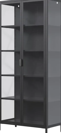 Witryna metalowa 2 drzwiowa Groovi 3 (czarny)